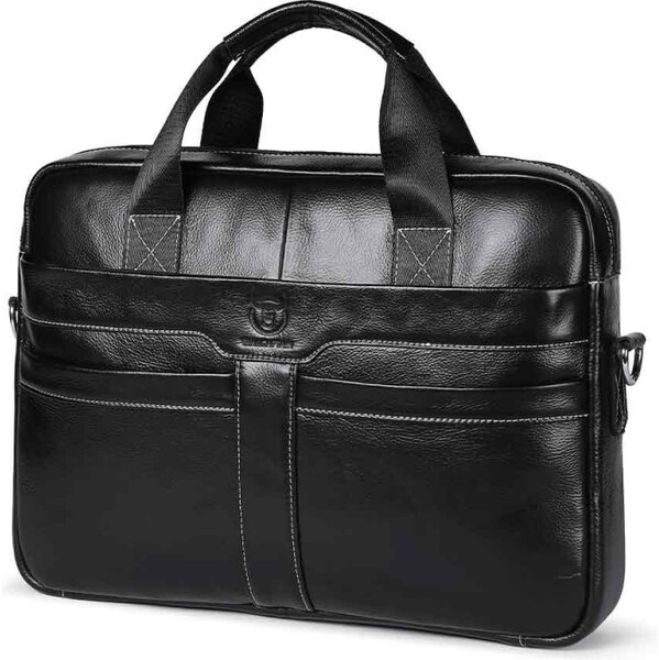 Bullcaptain pánska kožená taška Rondro Čierna 65226980