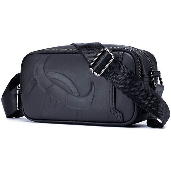 Bullcaptain pánska kožená messenger taška Zozime Čierna 65226999