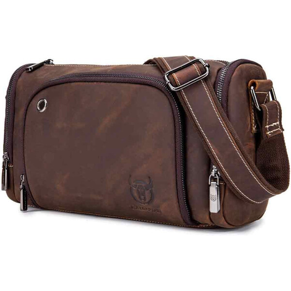 Bullcaptain pánska kožená Travel Vintage taška Ernest Hnedá 65227018