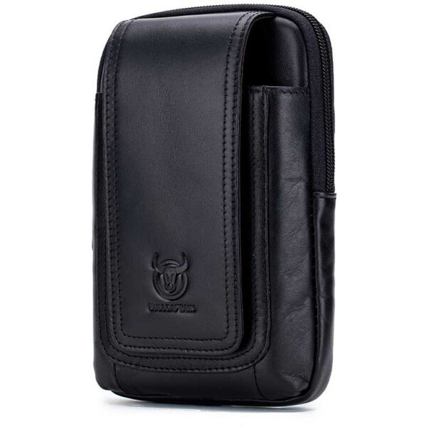 Bullcaptain pánska kožená taška na opasok Conrad Čierna 65227020