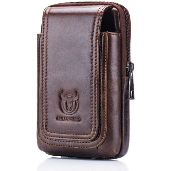 Bullcaptain pánska kožená taška na opasok Conrad Hnedá 65227021