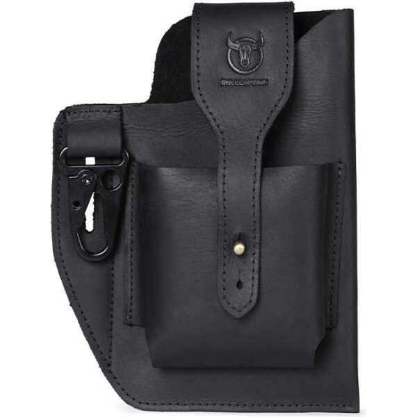 Bullcaptain kožené púzdro na mobil na opasok Čierne 65227035