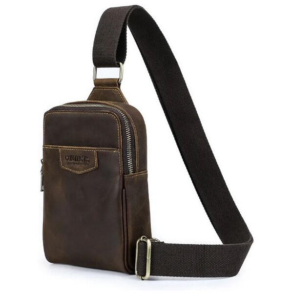 Contacts pánsky kožený batoh cez Hruď Ephrem 65227041