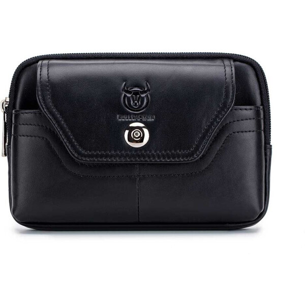 Bullcaptain pánska kožená taška na opasok Torun Čierna 65227102