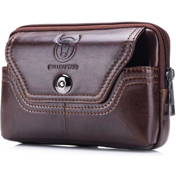 Bullcaptain pánska kožená taška na opasok Torun Hnedá 65227103
