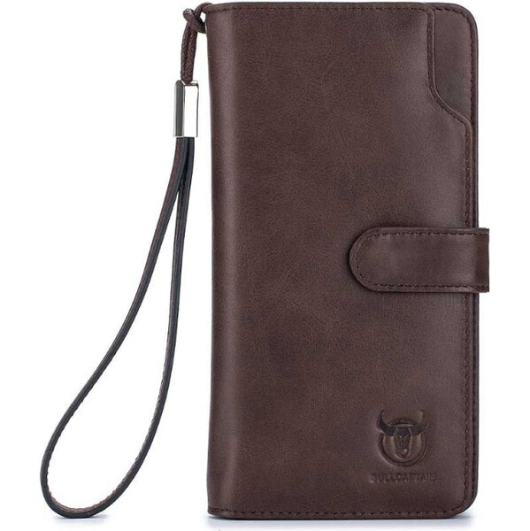 Bullcaptain kožená dlhá peňaženka Maurus Hnedá 65227170