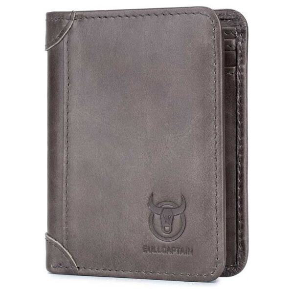 Bullcaptain elegantná kožená peňaženka Gerold Šedá 65227181