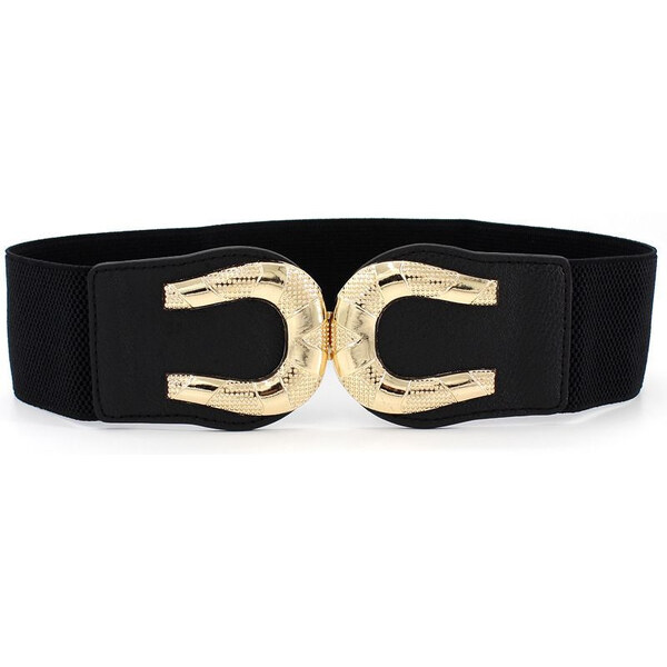 Lifestyle Dámsky elastický opasok na šaty Shoe Čierny 65227203