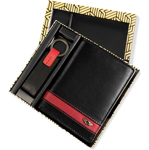 Gregorio Peterson kožená darčeková sada peňaženka s kľúčenkou Gernot 65227232