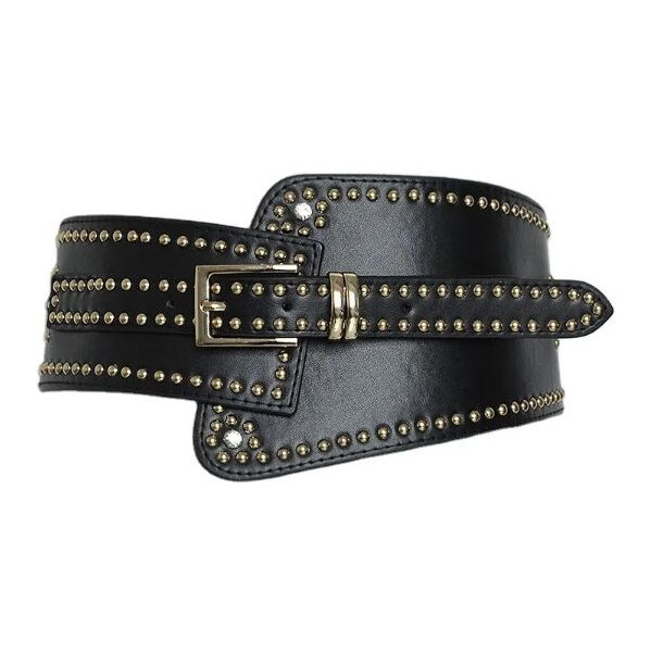 Lifestyle Dámsky široký korzetový opasok s cvočkami Alexis Čierny 65227223