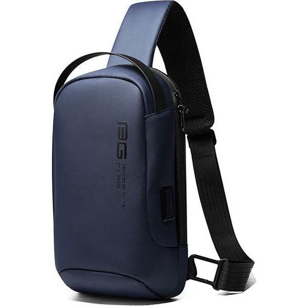 BANGE elegantný batoh cez rameno s USB HASAD Modrý 7L 65227255