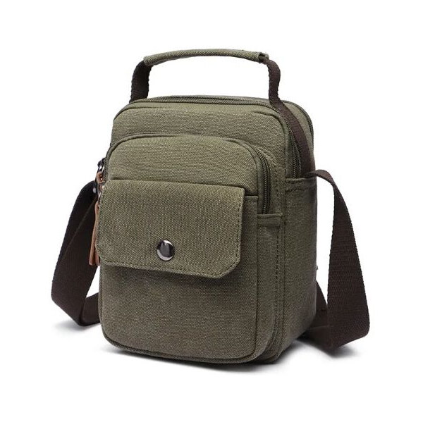 Canvasio pánska plátená taška cez rameno Ottar Zelená 65227296