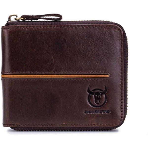 Bullcaptain elegantná kožená peňaženka Tyron Hnedá 65227302