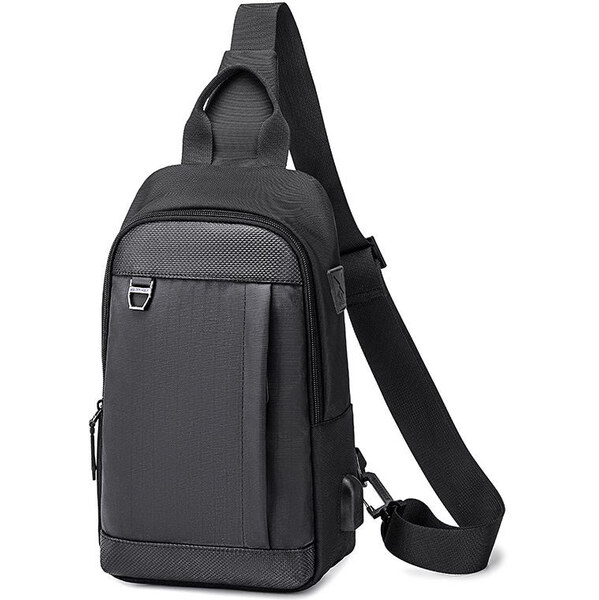 Golden Wolf batoh cez rameno s USB Hans Čierny 4L 65227379