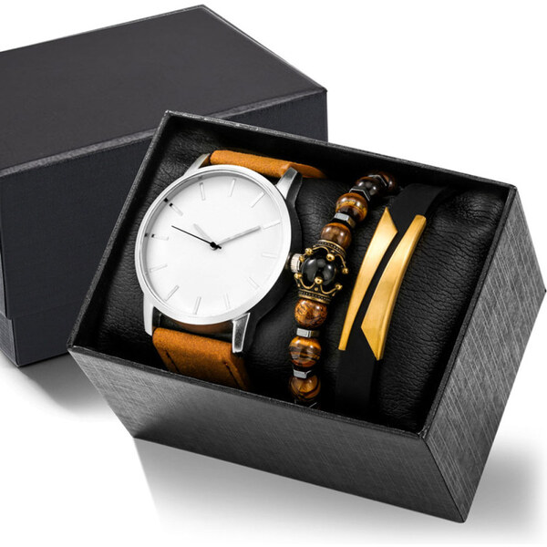 Lifestyle Darčeková sada Pánske hodinky + dva náramky Reinis 65227404