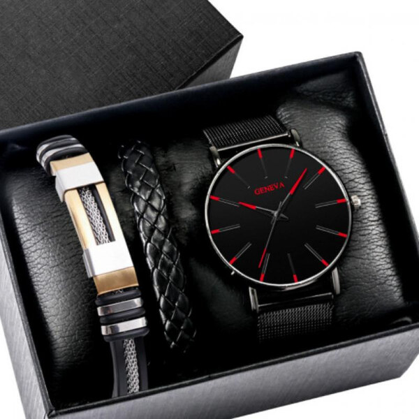 Lifestyle Darčeková sada Pánske hodinky + dva náramky Paulo 65227406