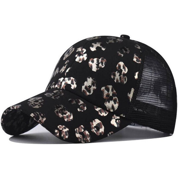 Carla Dámska bavlnená šiltovka na cop Levhart Čierno-zlatá 65227426