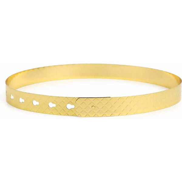 Lifestyle Dámsky celokovový opasok Slim triangel Zlatý 65227431