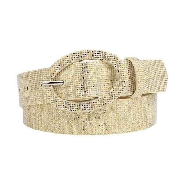 Lifestyle Dámsky lesklý flitrový opasok na šaty Round Zlatý 65227433