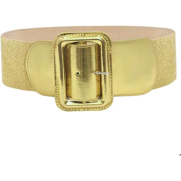 Lifestyle Dámsky strečový široký lesklý opasok Casila Zlatý 65227492