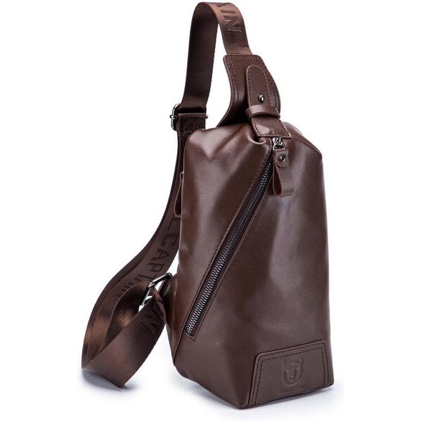 Bullcaptain kožená taška cez rameno Radbod Hnedý 5L 65227527