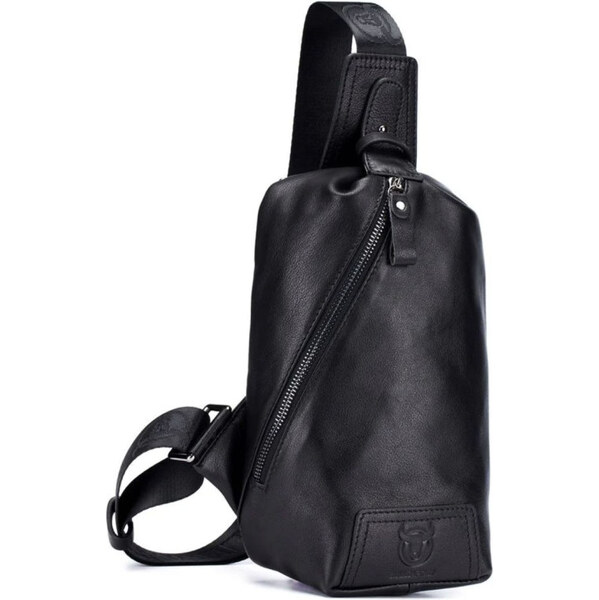 Bullcaptain kožená taška cez rameno Radbod Čierny 5L 65227526