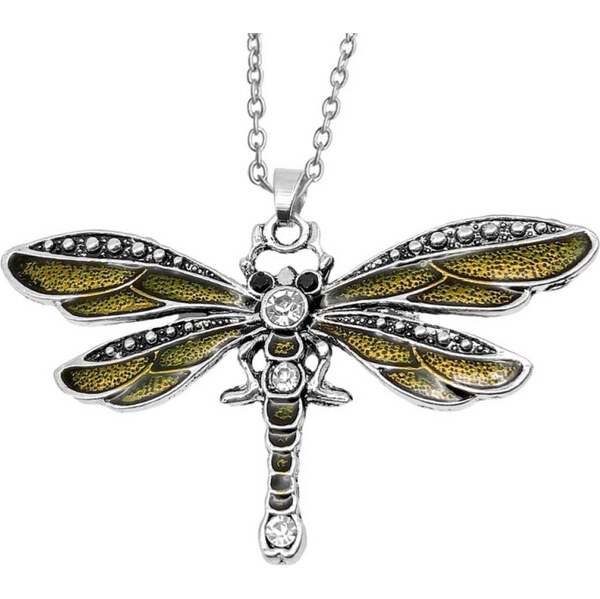 Lodestar Náhrdelník s príveskom Dragonfly Vážka Žltá 65227552