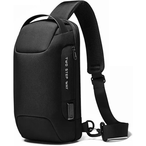 BANGE batoh cez rameno s USB + zámok Rambo Čierny 7L 65227578