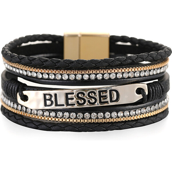 Lodestar Metalický náramok Blessed Čierny 65227672