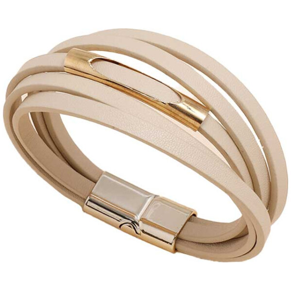 Lodestar Päťradový náramok Gold Eye Béžový 65227684