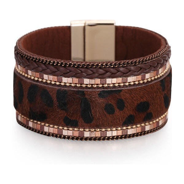 Lodestar Metalický náramok Amozonia Leopard Dark 65227700