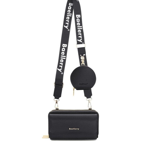 Baellerry Dámska peňaženka s popruhom a vreckom Čierna 65227715