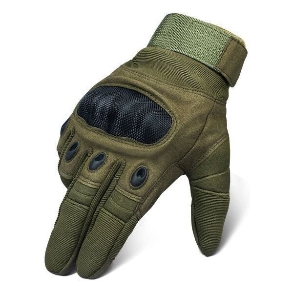 ISO TRADE Trizand pánske taktické dotykové rukavice Zelené 65227798
