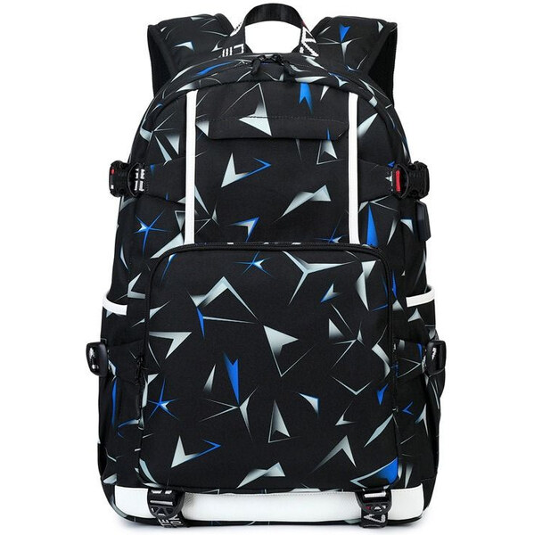 Lifestyle Ailoda školský študentský batoh s USB Unlimited SAS BLUE 21L 65227809