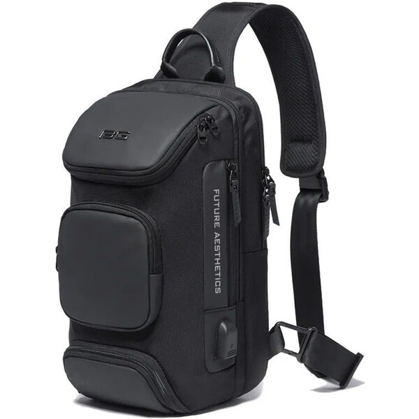BANGE batoh cez rameno s USB KEROM Čierny 11L 65227890