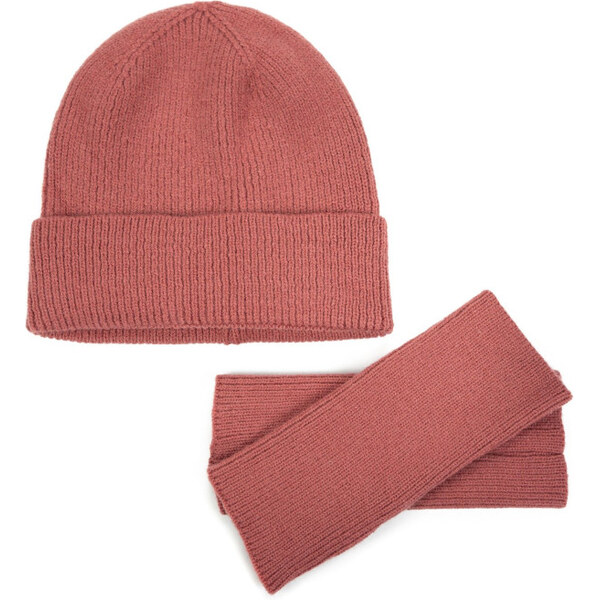 ArtOfPolo set čiapka s palčiakmi Minimalist Lososový 65227919