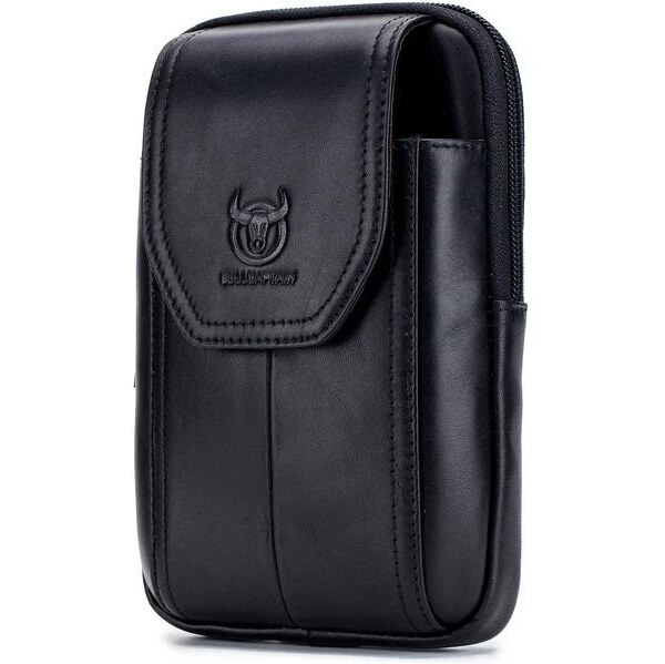 Bullcaptain pánska kožená taška na opasok Vendo Čierna 65227938