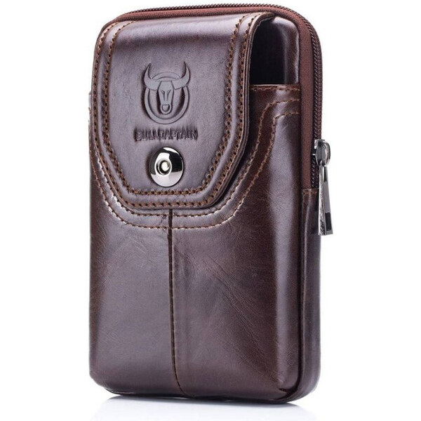 Bullcaptain pánska kožená taška na opasok Hardo Hnedá 65227939