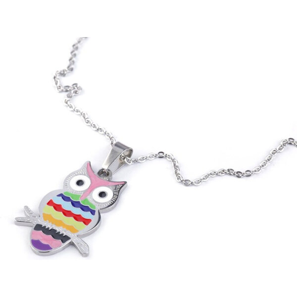 Impress Jewelry Náhrdelník z ocele s príveskom malej sovy 65227984