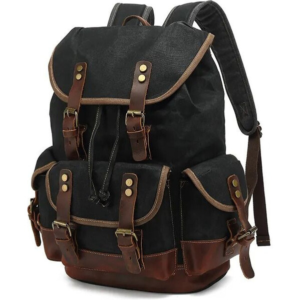 Canvasio Outdoor canvas batoh Mountain Čierny 25L 65228015