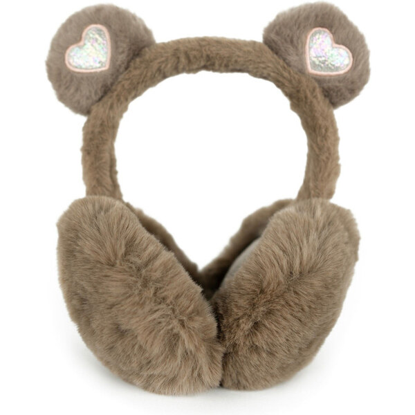 Artofpolo Plyšové klapky na uši Glitter teddy Hnedé 65228089