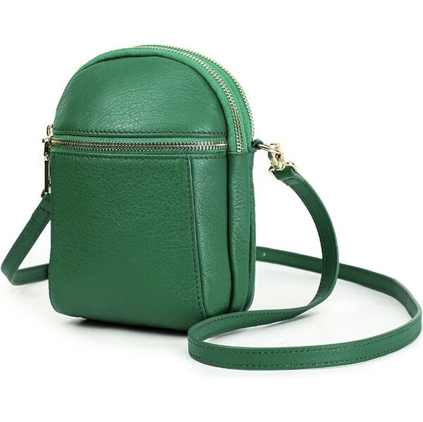 Contacts dámska kožená mini kabelka Leonie Zelená 65228139