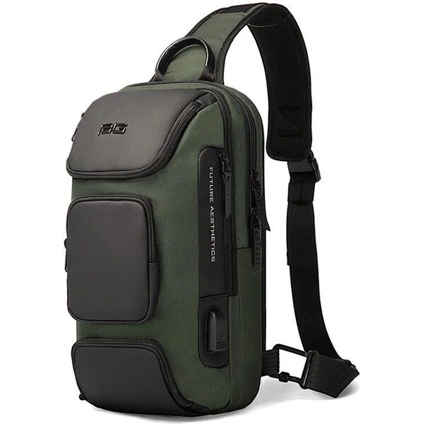 BANGE batoh cez rameno s USB KEROM Zelený 11L 65228172