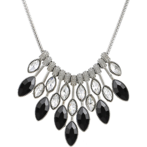 Lodestar Elegantný choker náhrdelník Night Drops Čierny 65228188