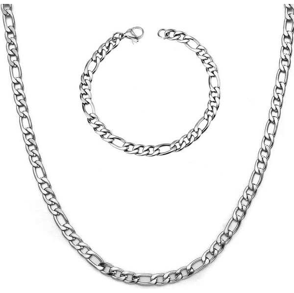 Impress Jewelry Súprava z chirurgickej ocele Figaro 8 mm / retiazka a 65228211