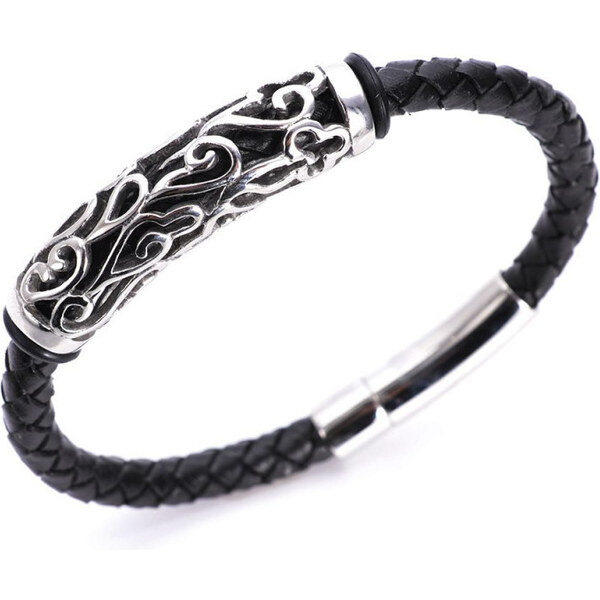 Impress Jewelry Pánsky kožený prepletaný náramok Vario 22.5 cm 65228230