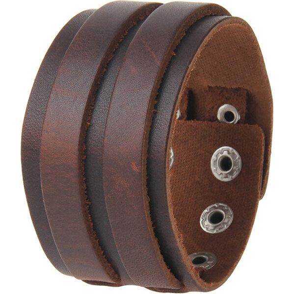 Lodestar Kožený náramok Vilintas Hnedý 21 cm 65228267