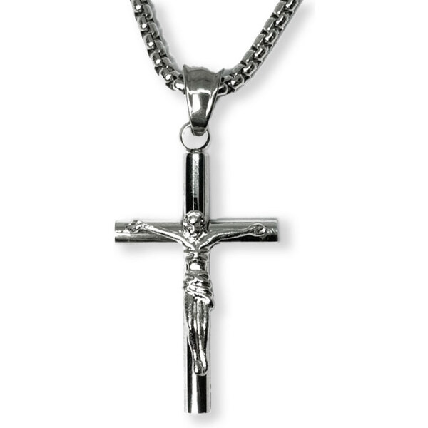 Impress Jewelry Prívesok z chirurgickej ocele krížik Kristus trpiteľ 65228271