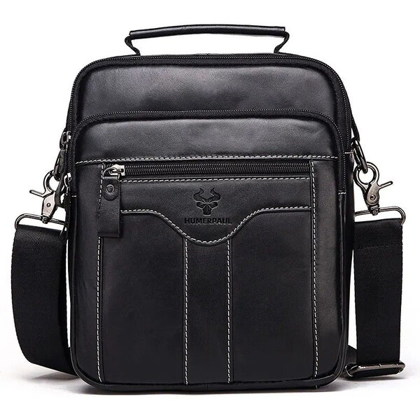 Humerpaul pánska kožená taška Arentas Čierna 4L 65228283