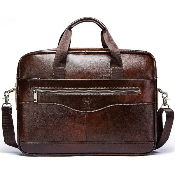 Humerpaul pánska kožená taška Baltrus Hnedá 12L 65228291